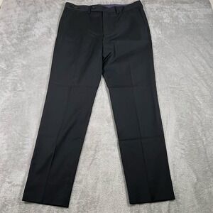 Ted Baker Julian Dress Pants Size 35R Men's Slim‎ Fit Black 100% Wool Career